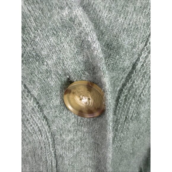 Everlane Women's S Long Cardigan Sweater Green Alpaca Blend EUC - Picture 4 of 12